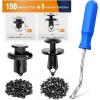150Pcs Clips + Fastener Remover
