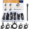 imageGOOACC Push Mount Cable Zip Ties Heavy Duty Nylon Push Mount 4 Popular Sizes Self Locking Cable Strap Assortment for Indoor Outdoor Wire Tying Construction Auto ect 120 Pcs60pcs Wire Routing Clips
