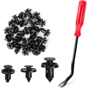 imageGOOACC 100PCS 7mm 8mm 10mm Compatible with Subaru Push Type Retainer Fasteners Rivets Clips OEM Upgrade for 909140007 909130067 ampamp 909140051  Bonus Fastener Remover