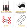 imageGOOACC 40Pcs Trim Removal ToolAuto Terminal Removal Key ToolAuto Clip Pliers Stereo Removal ToolsCar Upholstery Repair Removal KitPrecision Hook and Pick SetWiring ThreaderCar Film ScrapeYellowRed