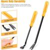 imageGOOACC Car PanelUpholstery Remover Ergonomic Stainless Steel Fastener Remover  Easily Removes Plastic Fasteners Reduces Damage to Panels and Loss of Clips YellowYellow