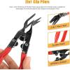 imageGOOACC Car PanelUpholstery Remover Ergonomic Stainless Steel Fastener Remover  Easily Removes Plastic Fasteners Reduces Damage to Panels and Loss of Clips YellowRed