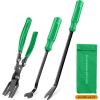 imageGOOACC Car PanelUpholstery Remover Ergonomic Stainless Steel Fastener Remover  Easily Removes Plastic Fasteners Reduces Damage to Panels and Loss of Clips YellowGreen