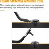 imageGOOACC Car PanelUpholstery Remover Ergonomic Stainless Steel Fastener Remover  Easily Removes Plastic Fasteners Reduces Damage to Panels and Loss of Clips YellowRed