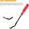 imageGOOACC Car PanelUpholstery Remover Ergonomic Stainless Steel Fastener Remover  Easily Removes Plastic Fasteners Reduces Damage to Panels and Loss of Clips YellowRed
