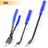 imageGOOACC Car PanelUpholstery Remover Ergonomic Stainless Steel Fastener Remover  Easily Removes Plastic Fasteners Reduces Damage to Panels and Loss of Clips YellowBlue