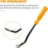 imageGOOACC Car PanelUpholstery Remover Ergonomic Stainless Steel Fastener Remover  Easily Removes Plastic Fasteners Reduces Damage to Panels and Loss of Clips YellowYellow