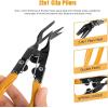 imageGOOACC Car PanelUpholstery Remover Ergonomic Stainless Steel Fastener Remover  Easily Removes Plastic Fasteners Reduces Damage to Panels and Loss of Clips YellowYellow