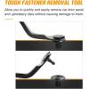 imageGOOACC Car PanelUpholstery Remover Ergonomic Stainless Steel Fastener Remover  Easily Removes Plastic Fasteners Reduces Damage to Panels and Loss of Clips YellowYellow