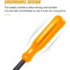 imageGOOACC Car PanelUpholstery Remover Ergonomic Stainless Steel Fastener Remover  Easily Removes Plastic Fasteners Reduces Damage to Panels and Loss of Clips YellowYellow