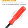 imageGOOACC Car PanelUpholstery Remover Ergonomic Stainless Steel Fastener Remover  Easily Removes Plastic Fasteners Reduces Damage to Panels and Loss of Clips YellowRed