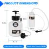 imageGOOACC Brake Bleeder Kit 3L Pneumatic Brake Bleeder Vacuum Pump One Person Brake Clutch Pressure Bleeder Flush Kit with 3L Fluid Extractor 1L Refilling Bottle 18PCS Adapters Brake System Bleeding Tool25L Brake Bleeder05L Bottle