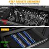 imageGOOACC Magnetic Socket Organizer 14quot 38quot 12quot Socket Holder Set Heavy Duty Aluminum Socket Rail Organizers for Tool Box Drawer 3 Pieces Magnetic Socket Rails Hold Up 40 Drive Socket Clips Blue