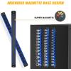 imageGOOACC Magnetic Socket Organizer 14quot 38quot 12quot Socket Holder Set Heavy Duty Aluminum Socket Rail Organizers for Tool Box Drawer 3 Pieces Magnetic Socket Rails Hold Up 40 Drive Socket Clips Blue