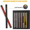 imageGOOACC Magnetic Socket Organizer 14quot 38quot 12quot Socket Holder Set Heavy Duty Aluminum Socket Rail Organizers for Tool Box Drawer 6 Pieces Magnetic Socket Rails Holds 80 Swivel Clips Orange Red Yellow