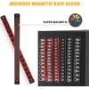 imageGOOACC Magnetic Socket Organizer 14quot 38quot 12quot Socket Holder Set with 80 360 Swivel Clips Heavy Duty Aluminum Socket Rail Organizer for Tool Box Drawer 6 Pieces Magnetic Drive Socket Rails Holders