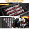 imageGOOACC Magnetic Socket Organizer 38 Inch Socket Holder with 14 360 Swivel Clips Heavy Duty Aluminum Socket Rail Organizer for Tool Box Drawer Red 1 Piece 38quot Drive Magnetic Socket Rails Holders