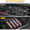 imageGOOACC Magnetic Socket Organizer 38 Inch Socket Holder with 14 360 Swivel Clips Heavy Duty Aluminum Socket Rail Organizer for Tool Box Drawer Red 1 Piece 38quot Drive Magnetic Socket Rails Holders