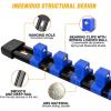imageGOOACC Socket Organizer ABS Socket Holder Set 14quot 38quot 12quot Drive Socket Rail Holders Stores up 129 Clips Impact Sockets Organizers Rails for Tool Box Drawer 9 Piece Blue Red BlackClip Rail 1PC 12 Blue
