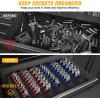imageGOOACC Socket Organizer ABS Socket Holder Set 14quot 38quot 12quot Drive Socket Rail Holders Stores up 129 Clips Impact Sockets Organizers Rails for Tool Box Drawer 9 Piece Blue Red BlackClip Rail 6PC 143812 Blue Red