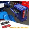 imageGOOACC Socket Organizer ABS Socket Holder Set 14quot 38quot 12quot Drive Socket Rail Holders Stores up 129 Clips Impact Sockets Organizers Rails for Tool Box Drawer 9 Piece Blue Red Black14 SAE  Metric Red Black