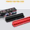 imageGOOACC Socket Organizer ABS Socket Holder Set 14quot 38quot 12quot Drive Socket Rail Holders Stores up 129 Clips Impact Sockets Organizers Rails for Tool Box Drawer 9 Piece Blue Red Black14 SAE  Metric Red Black