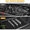 imageGOOACC Socket Organizer ABS Socket Holder Set 14quot 38quot 12quot Drive Socket Rail Holders Stores up 129 Clips Impact Sockets Organizers Rails for Tool Box Drawer 9 Piece Blue Red BlackClip Rail 3PC 143812 Black