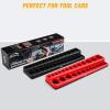 imageGOOACC Socket Organizer ABS Socket Holder Set 14quot 38quot 12quot Drive Socket Rail Holders Stores up 129 Clips Impact Sockets Organizers Rails for Tool Box Drawer 9 Piece Blue Red Black38 SAE  Metric Red Black