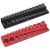imageGOOACC Socket Organizer ABS Socket Holder Set 14quot 38quot 12quot Drive Socket Rail Holders Stores up 129 Clips Impact Sockets Organizers Rails for Tool Box Drawer 9 Piece Blue Red Black38 SAE  Metric Red Black