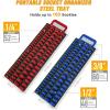 imageGOOACC Socket Organizer ABS Socket Holder Set 14quot 38quot 12quot Drive Socket Rail Holders Stores up 129 Clips Impact Sockets Organizers Rails for Tool Box Drawer 9 Piece Blue Red Black2 Set Tray 143812 Blue Red