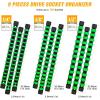 imageGOOACC Socket Organizer ABS Socket Holder Set 14quot 38quot 12quot Drive Socket Rail Holders Stores up 129 Clips Impact Sockets Organizers Rails for Tool Box Drawer 9 Piece Green