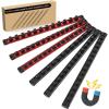 imageGOOACC Magnetic Socket Organizer 14quot 38quot 12quot Socket Holder Set with 80 360 Swivel Clips Heavy Duty Aluminum Socket Rail Organizer for Tool Box Drawer 6 Pieces Magnetic Drive Socket Rails Holders