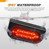imageGOOACC 6Inch Oval Trailer Tail Light 2PCS 10LED Red Stop Brake Turn Signals Lights wSurface Mount Grommets Plugs Mounting Brackets IP67 Waterproof for Truck RV Tractor
