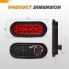 imageGOOACC 6Inch Oval Trailer Tail Light 2PCS 10LED Red Stop Brake Turn Signals Lights wSurface Mount Grommets Plugs Mounting Brackets IP67 Waterproof for Truck RV Tractor