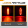 imageGOOACC 6Inch Oval Trailer Tail Light 2PCS 10LED Red Stop Brake Turn Signals Lights wSurface Mount Grommets Plugs Mounting Brackets IP67 Waterproof for Truck RV Tractor
