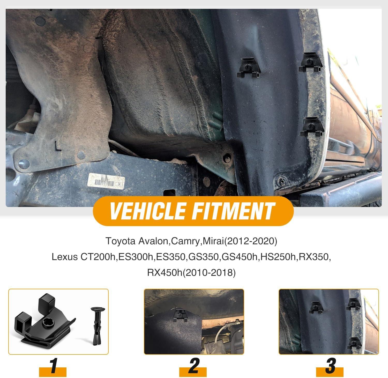 imageGOOACC 100Pcs Engine Cowl Bumper Fender Clips Replace Nissan 0155305323 Mazda L33X13209 Infiniti FX35 FX45 G25 G35 G37 Nissan 2003 on with 1PC Fastener Remover20Sets LexusToyota Clips