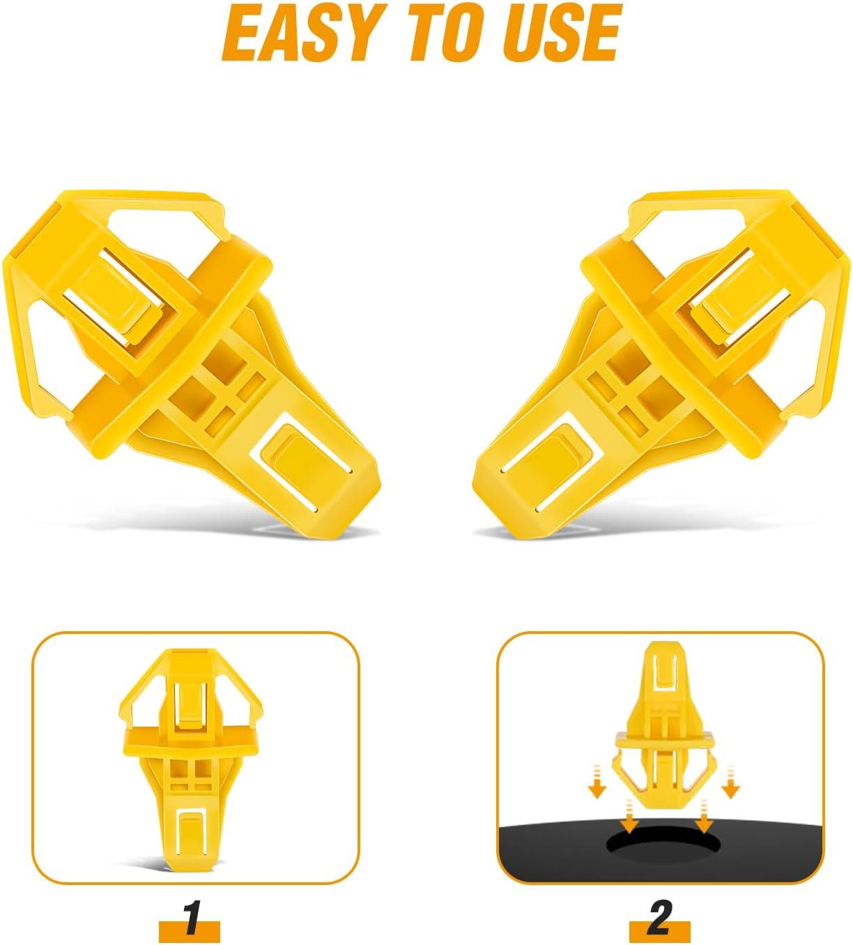 imageGOOACC 100Pcs Engine Cowl Bumper Fender Clips Replace Nissan 0155305323 Mazda L33X13209 Infiniti FX35 FX45 G25 G35 G37 Nissan 2003 on with 1PC Fastener Remover50Pcs 19mm Clips