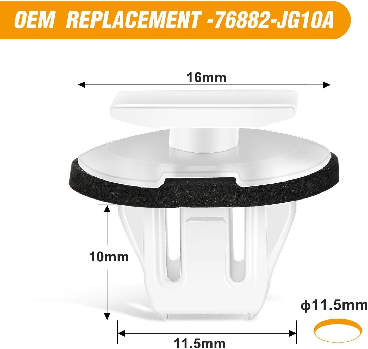 imageGOOACC 100Pcs Engine Cowl Bumper Fender Clips Replace Nissan 0155305323 Mazda L33X13209 Infiniti FX35 FX45 G25 G35 G37 Nissan 2003 on with 1PC Fastener Remover50Pcs 115mm Clips