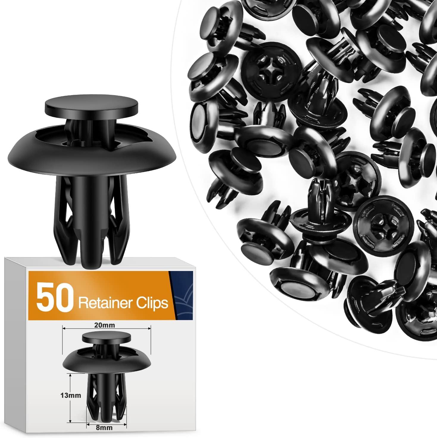 imageGOOACC 100Pcs Engine Cowl Bumper Fender Clips Replace Nissan 0155305323 Mazda L33X13209 Infiniti FX35 FX45 G25 G35 G37 Nissan 2003 on with 1PC Fastener Remover50Pcs 8mm Clips