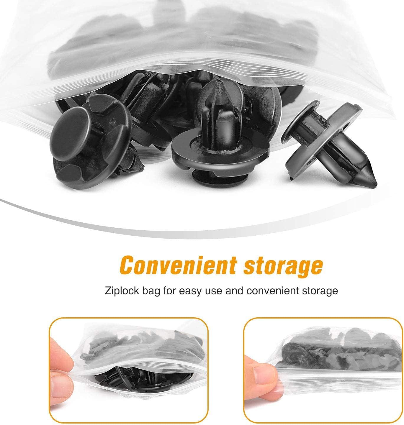 imageGOOACC 100Pcs Engine Cowl Bumper Fender Clips Replace Nissan 0155305323 Mazda L33X13209 Infiniti FX35 FX45 G25 G35 G37 Nissan 2003 on with 1PC Fastener Remover50Pcs Clips Infiniti Nissan