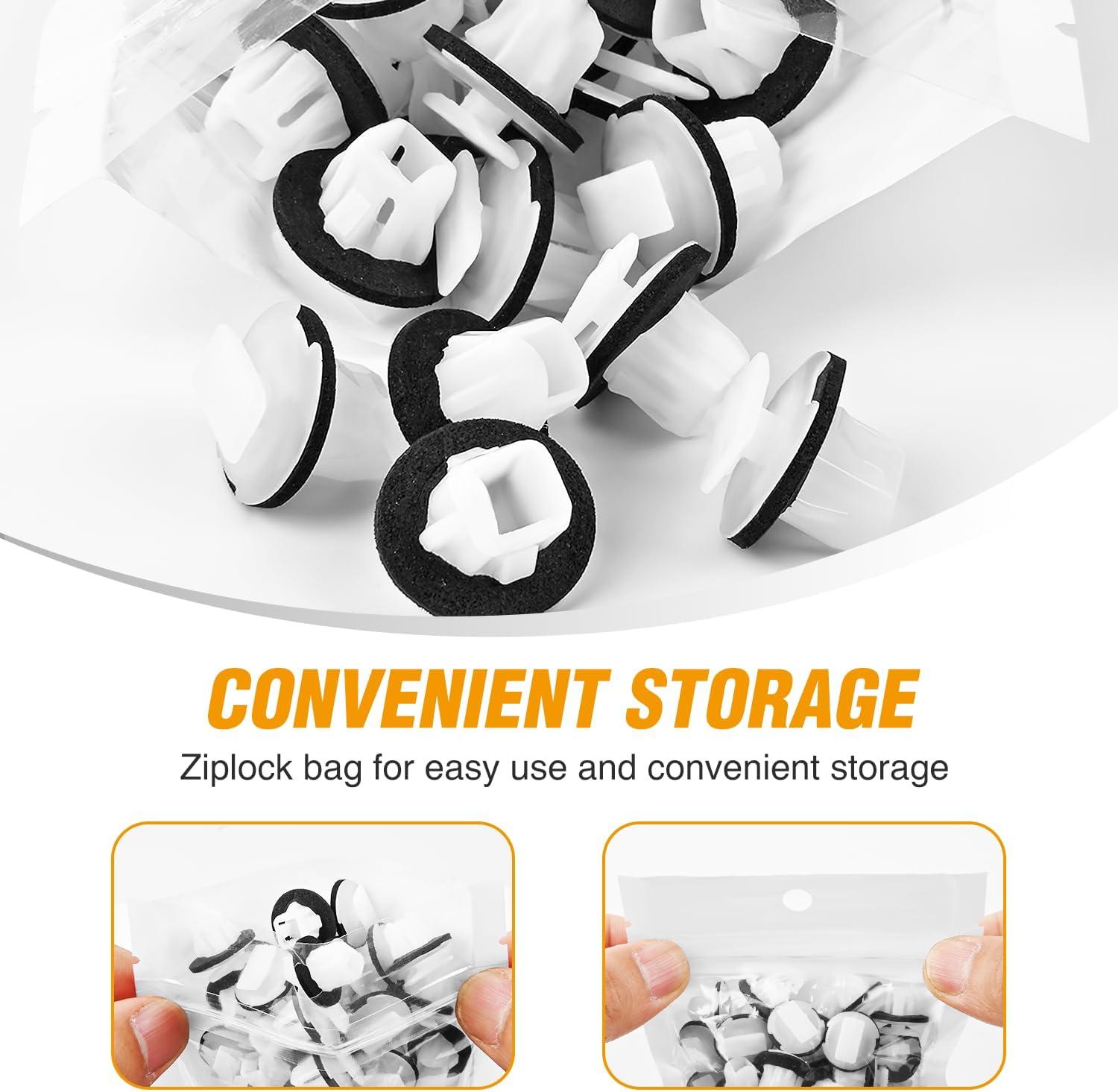 imageGOOACC 100Pcs Engine Cowl Bumper Fender Clips Replace Nissan 0155305323 Mazda L33X13209 Infiniti FX35 FX45 G25 G35 G37 Nissan 2003 on with 1PC Fastener Remover50Pcs 115mm Clips