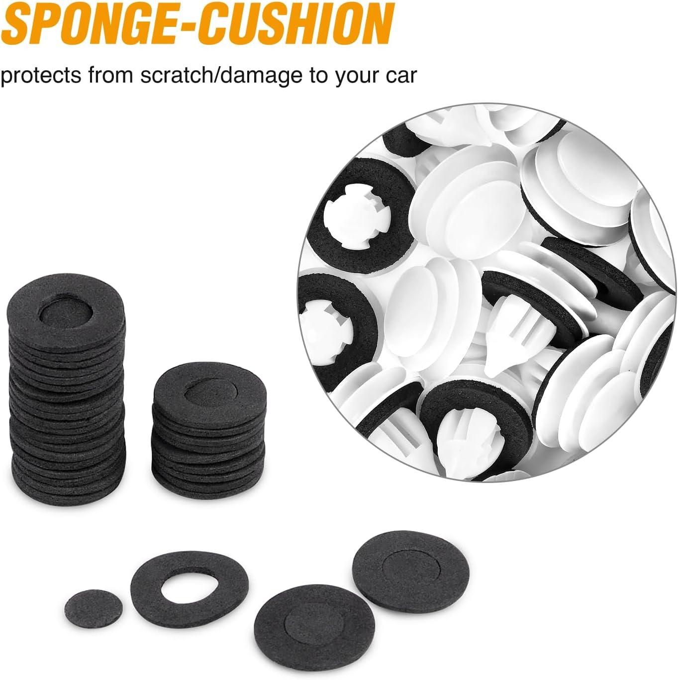 imageGOOACC 100Pcs Engine Cowl Bumper Fender Clips Replace Nissan 0155305323 Mazda L33X13209 Infiniti FX35 FX45 G25 G35 G37 Nissan 2003 on with 1PC Fastener Remover50Pcs 9mm Clips
