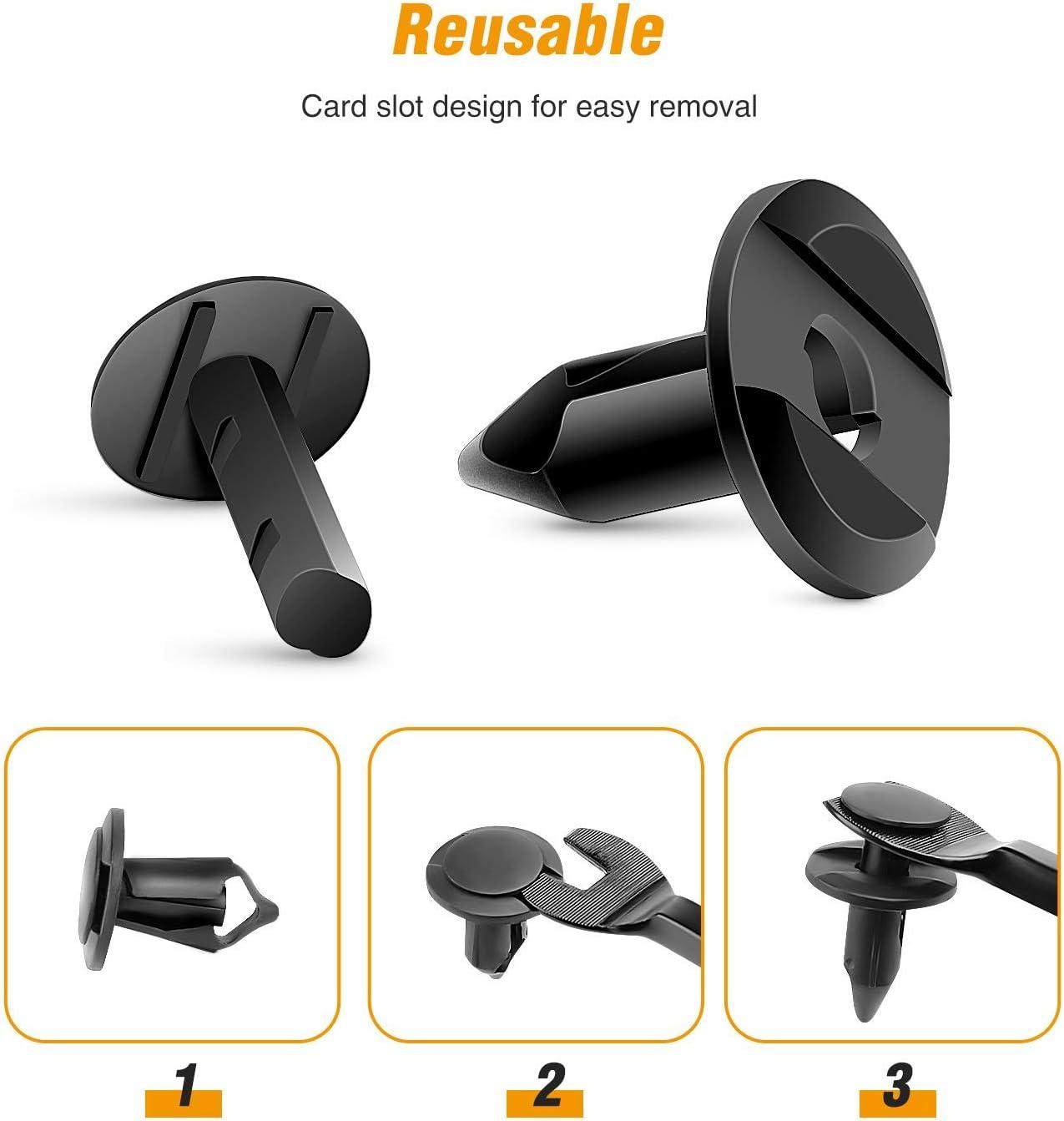 imageGOOACC 100Pcs Hood Insulation Retainer Clips OEM Replacement 4878883AA Compatible with Jeep Grand Cherokee Dodge Ram Chrysler Plymouth with 1PC Fastener Remover100Pcs Clips 8mmRemover