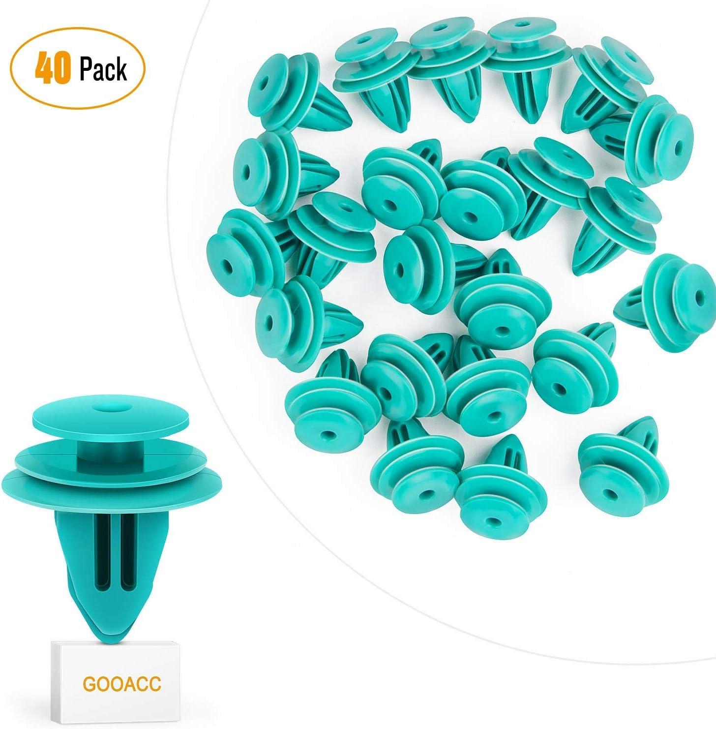 imageGOOACC 100pcs Trim Door Panel Retainer Clips Sienna Corolla Camry Tacoma Tundra Sequoia Matrix Prius RAV4 Scion Avalon Land Cruiser Replace 904671018890467A0005 9mm Hole50 Clips