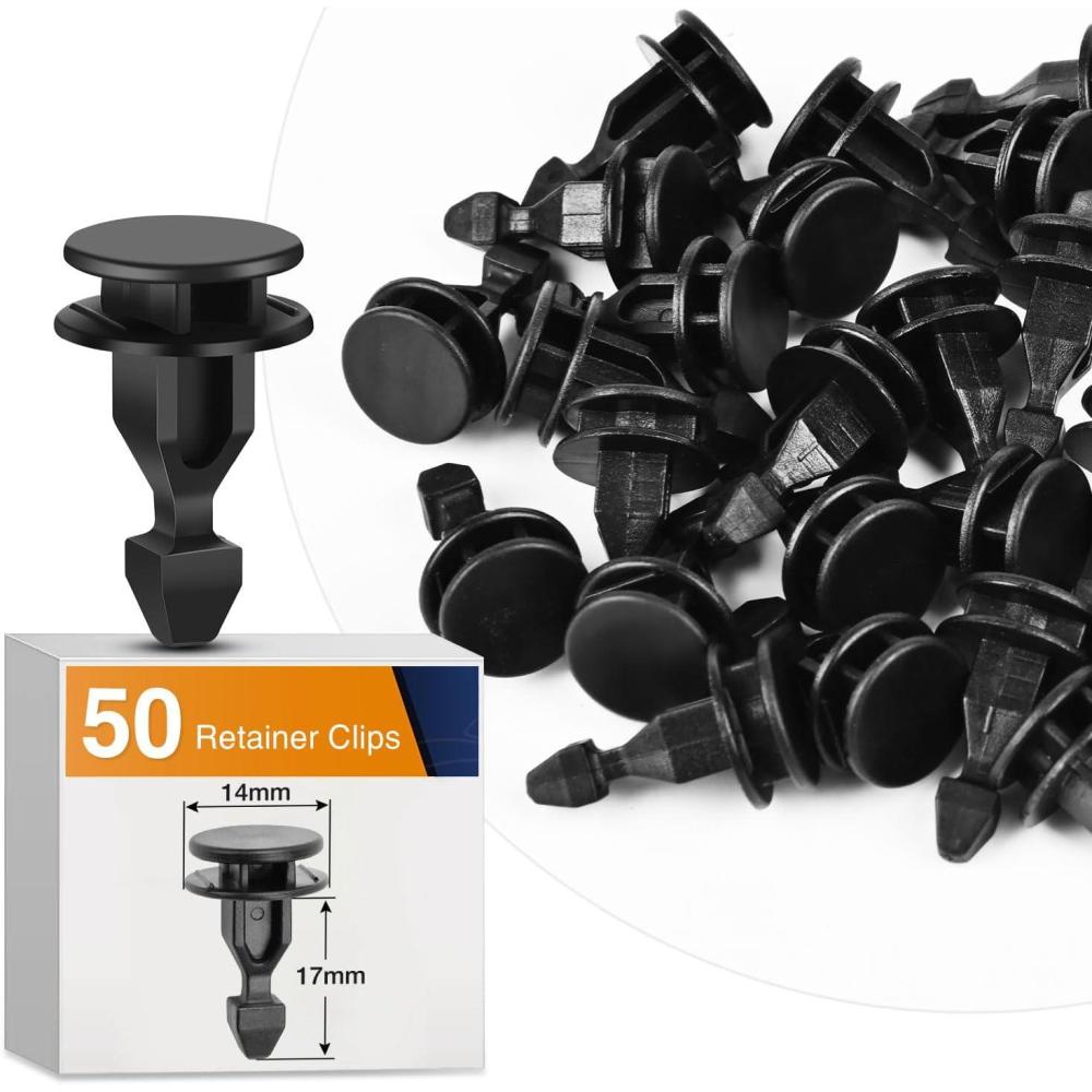 imageGOOACC 100Pcs Engine Cowl Bumper Fender Clips Replace Nissan 0155305323 Mazda L33X13209 Infiniti FX35 FX45 G25 G35 G37 Nissan 2003 on with 1PC Fastener Remover50Pcs Clips Honda
