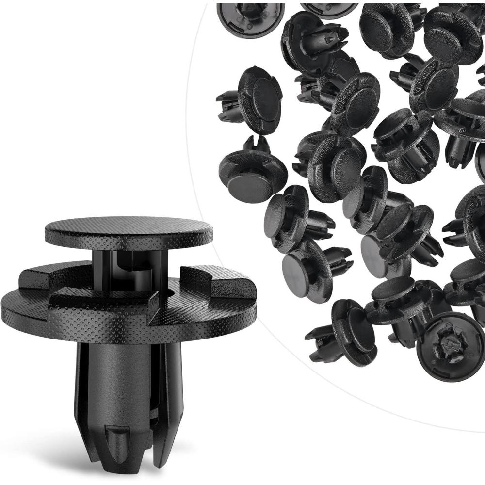 imageGOOACC 100Pcs Engine Cowl Bumper Fender Clips Replace Nissan 0155305323 Mazda L33X13209 Infiniti FX35 FX45 G25 G35 G37 Nissan 2003 on with 1PC Fastener Remover50Pcs Clips Infinit Nissan Mazda