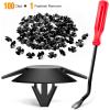imageGOOACC 100Pcs Hood Insulation Retainer Clips OEM Replacement 4878883AA Compatible with Jeep Grand Cherokee Dodge Ram Chrysler Plymouth with 1PC Fastener Remover100Pcs Clips Remover