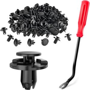 imageGOOACC 100Pcs Engine Cowl Bumper Fender Clips Replace Nissan 0155305323 Mazda L33X13209 Infiniti FX35 FX45 G25 G35 G37 Nissan 2003 on with 1PC Fastener Remover50Pcs Clips Remover