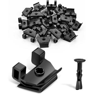 imageGOOACC 100Pcs Engine Cowl Bumper Fender Clips Replace Nissan 0155305323 Mazda L33X13209 Infiniti FX35 FX45 G25 G35 G37 Nissan 2003 on with 1PC Fastener Remover20Sets LexusToyota Clips
