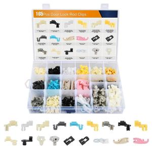 imageGOOACC 165pcs Door Lock Rod Clips Tailgate Handle Rod Lock Pawl Handle Rod End Retainer Assortment Fits 532quot Rod for Chevy Silverado for GMC Sierra for GM Trucks Ford Chrysler Toyota MazdaGray